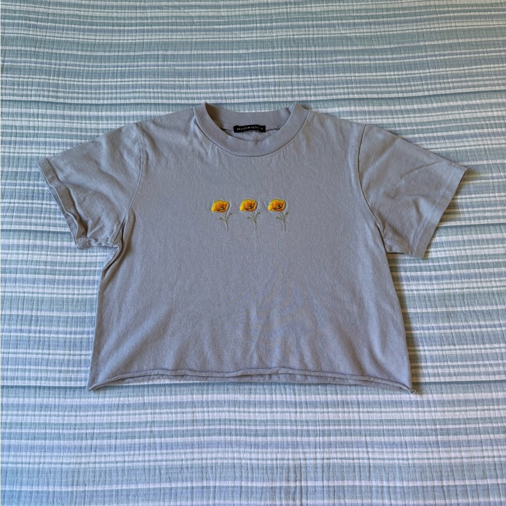 Brandy Melville cropped poppy tee - Picture 3 of 4